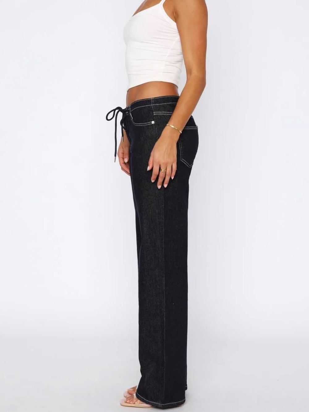 Low Rise Straight Leg Jeans - Picture 3 of 4
